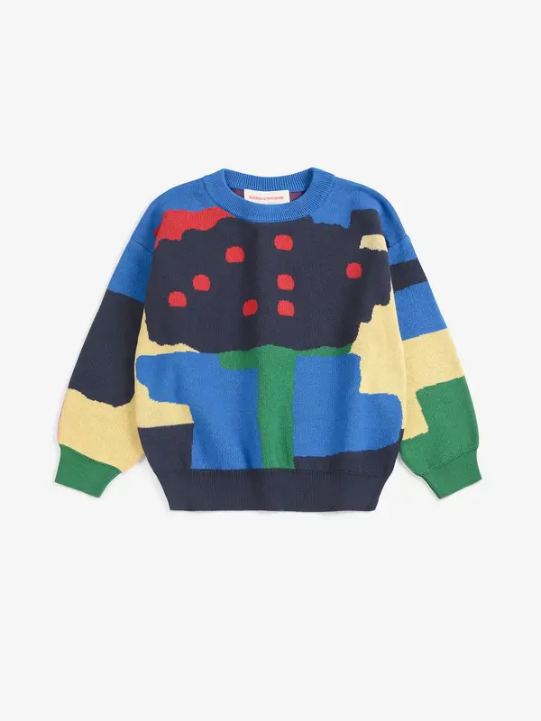 Paint Forest all over jacquard jumper