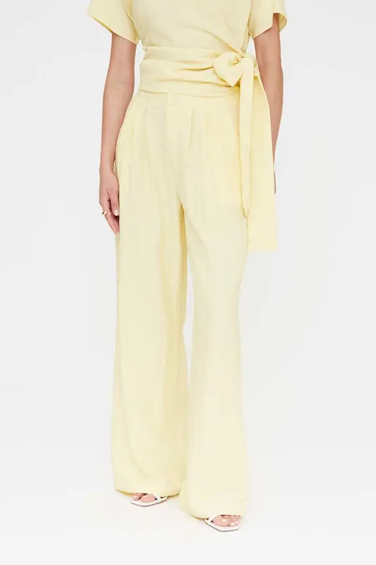 PANTALON AMARILLO CLARO FLUIDO