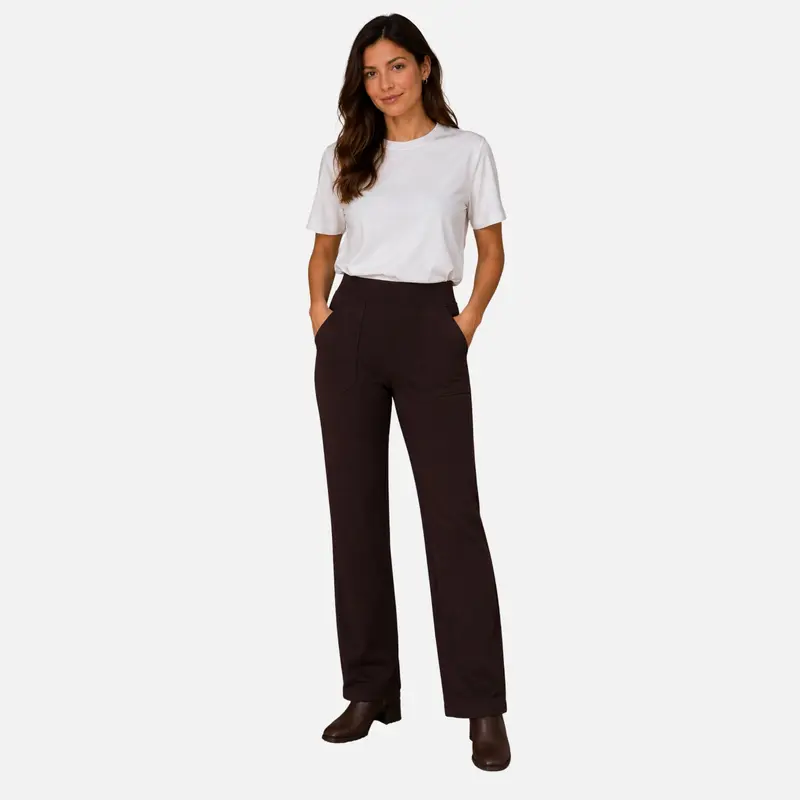 Pantalón ancho con cintura alta elástica - Jarman