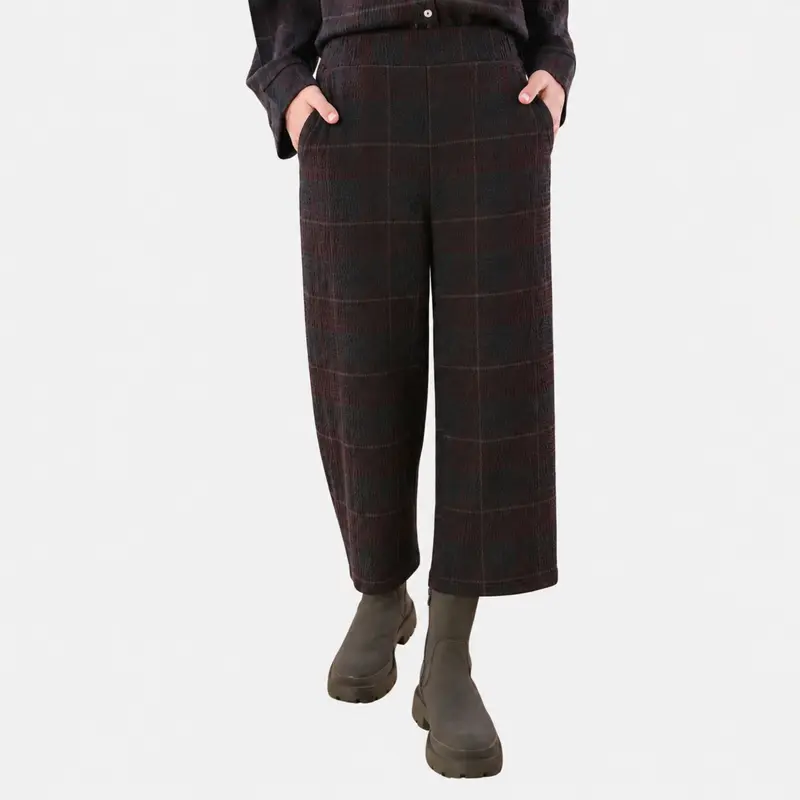 Pantalón cuadros marino y burdeos - PAN