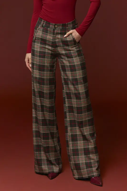 PANTALON CUADROS PATA ANCHA
