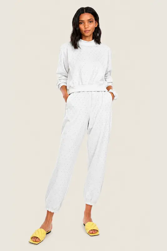 Pantalón de Chándal Rena Crystal White