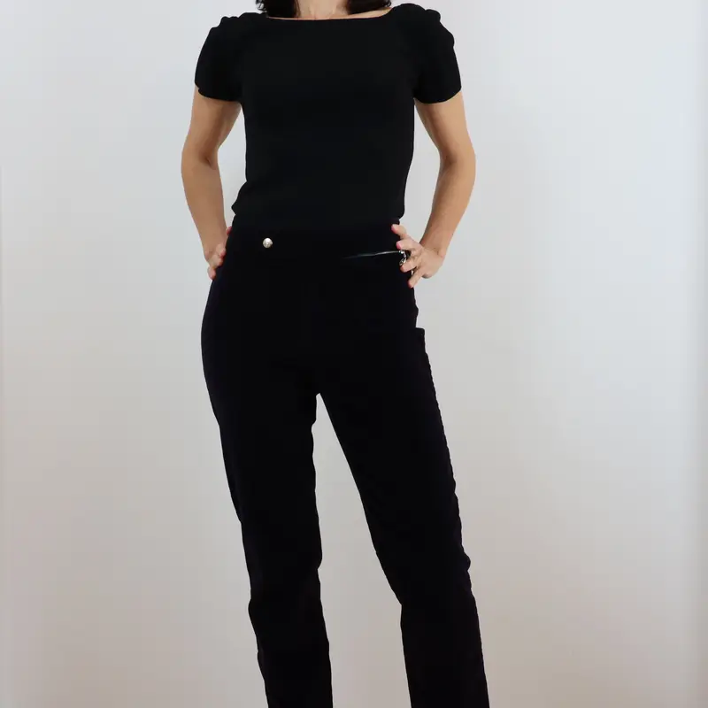 Pantalón de terciopelo morado