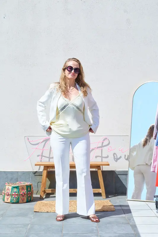 Pantalón de Traje Blanco