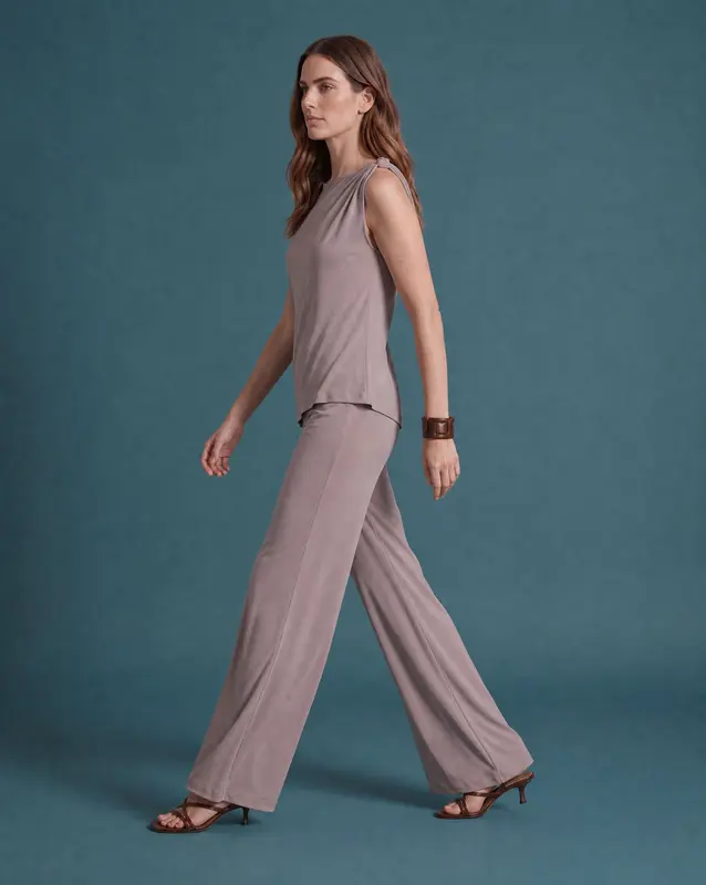 PANTALON FLARE PUNTO SEDA