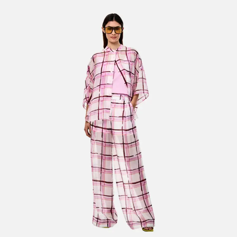 Pantalón fluido cuadros