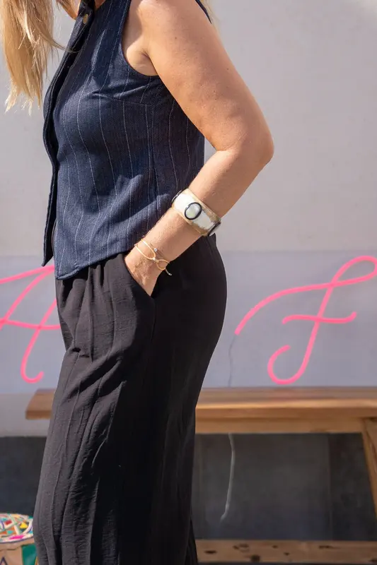 Pantalón pinzas fluido