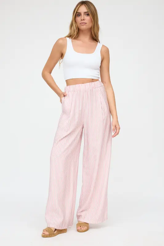 Pantalón Rayas Rosa