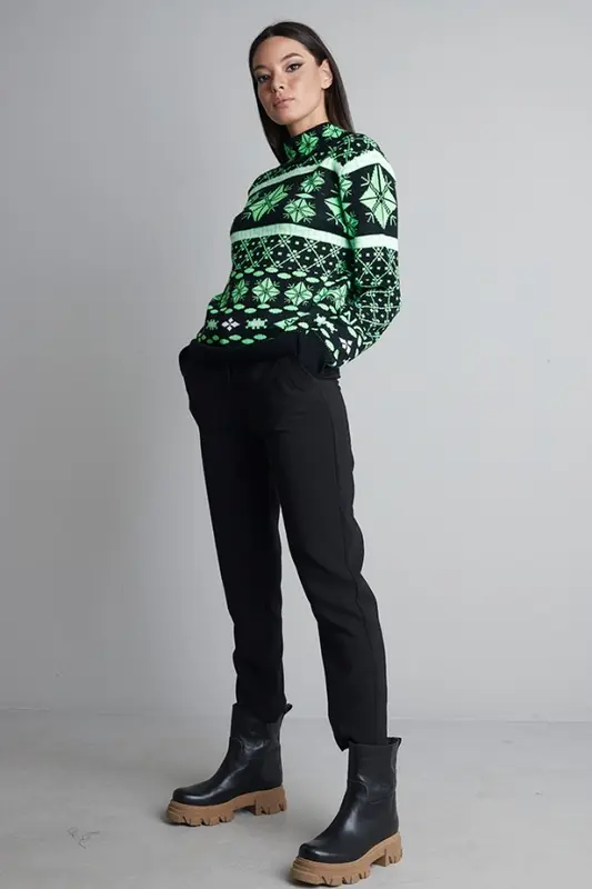 Pantalón tipo sastre negro Mangata T-L