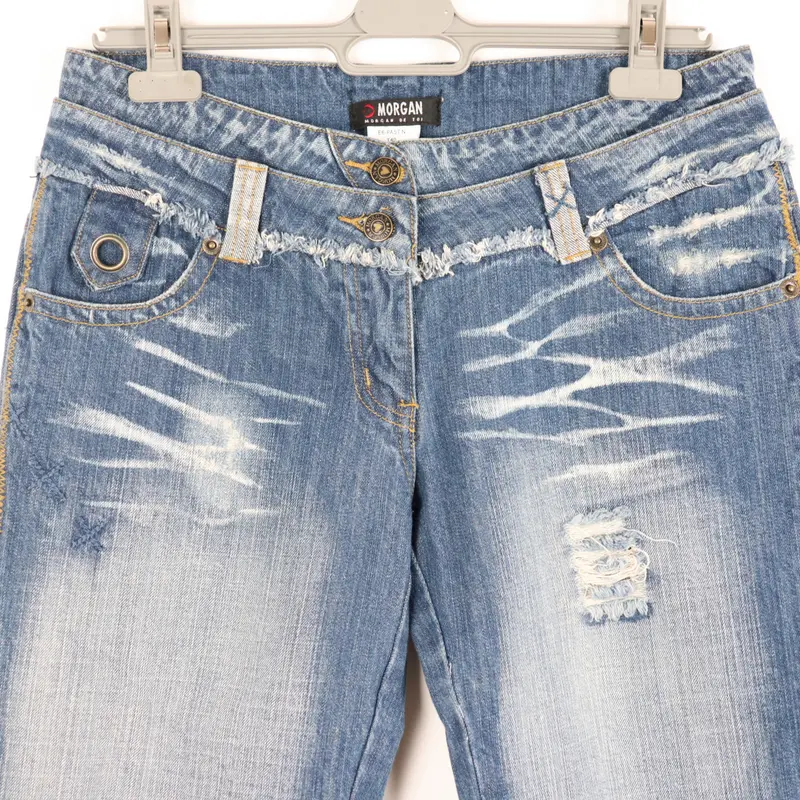 Pantalón vaquero pesquero bordado Morgan