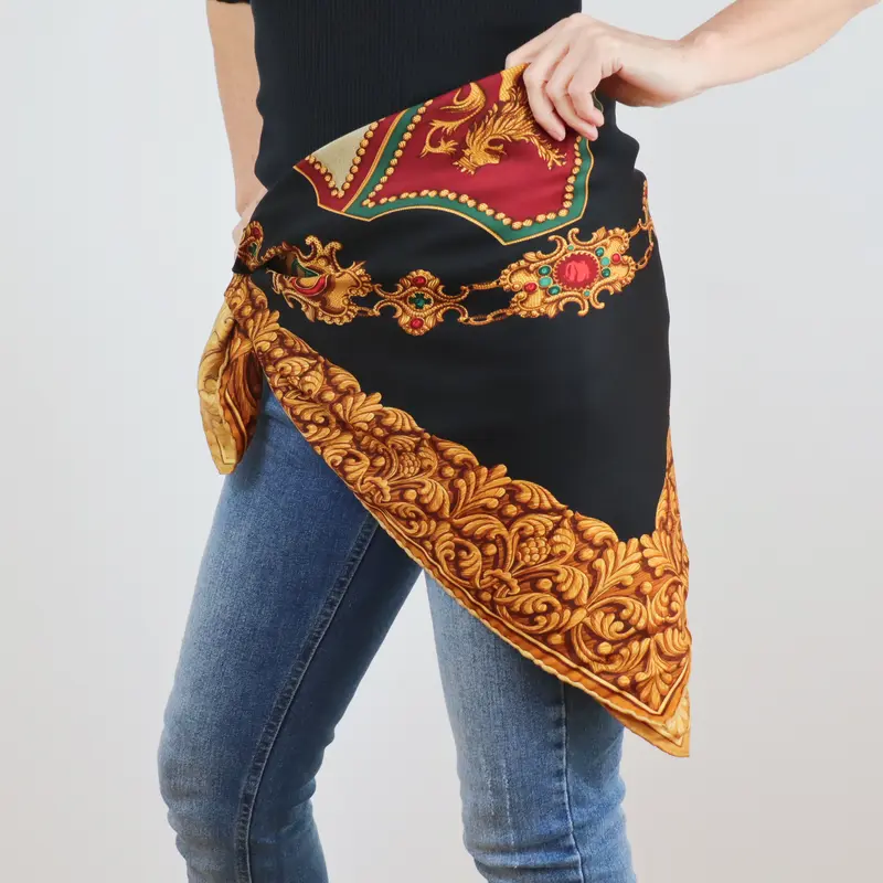 Pañuelo de seda estampado escudo clásico