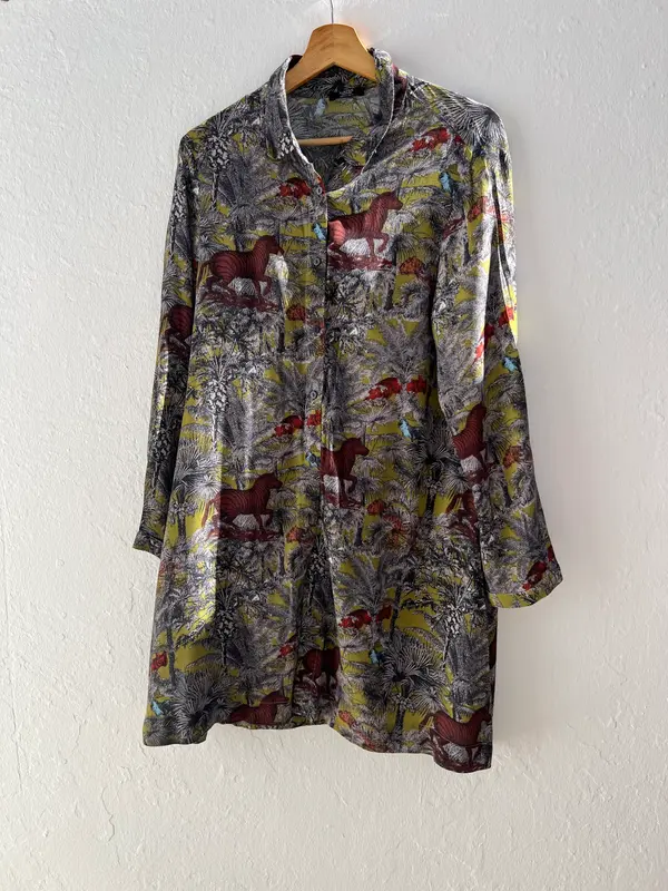 PARFOIS. Vestido camisero estampado TU(m)