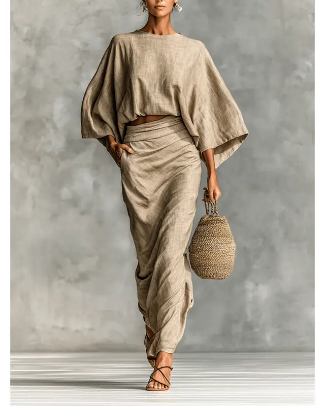 Paula | Skirt and Long-Sleeve Top Set
