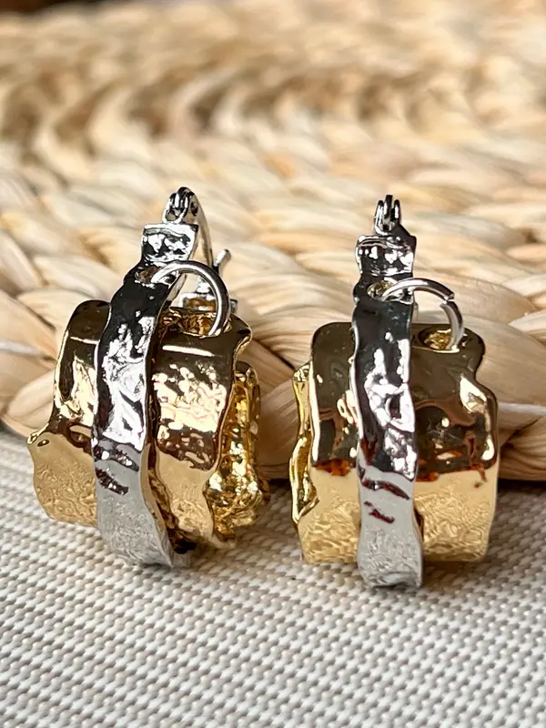 Pendientes Aro Dorado Plateado