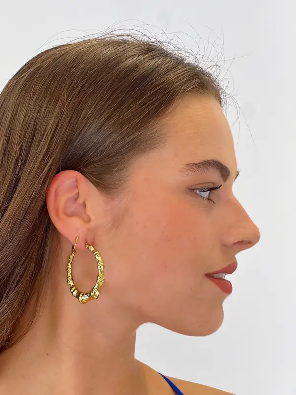 Pendientes aro textura