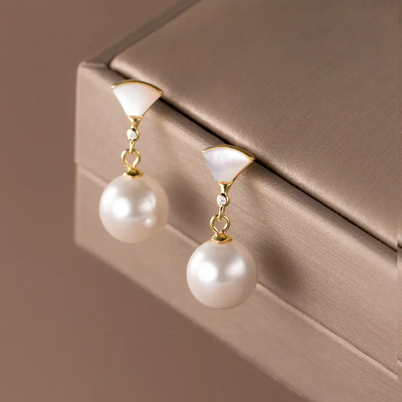 Pendientes Chic en Plata con Perla