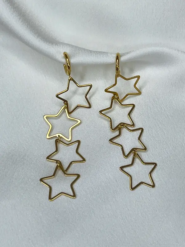 Pendientes colgante estrellas