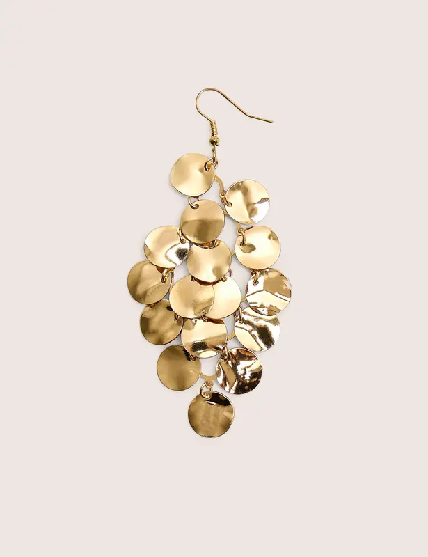 Pendientes de gota estilo candelabro bañados en oro