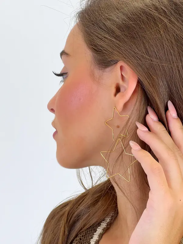 Pendientes doble estrella