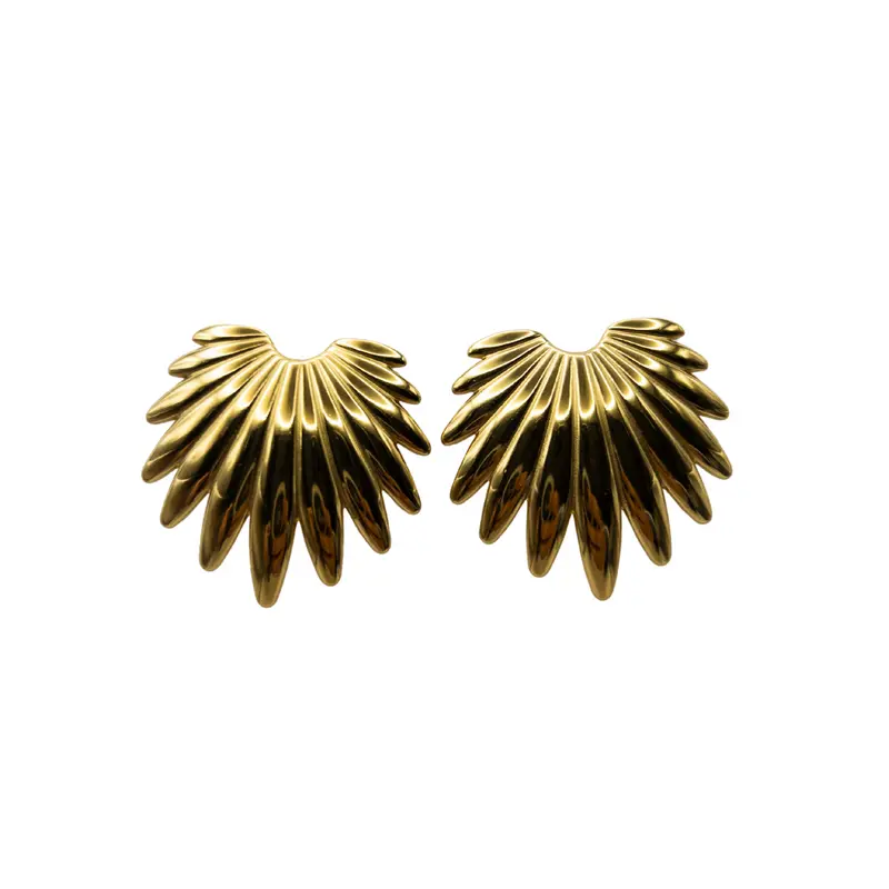 Pendientes dorados hoja