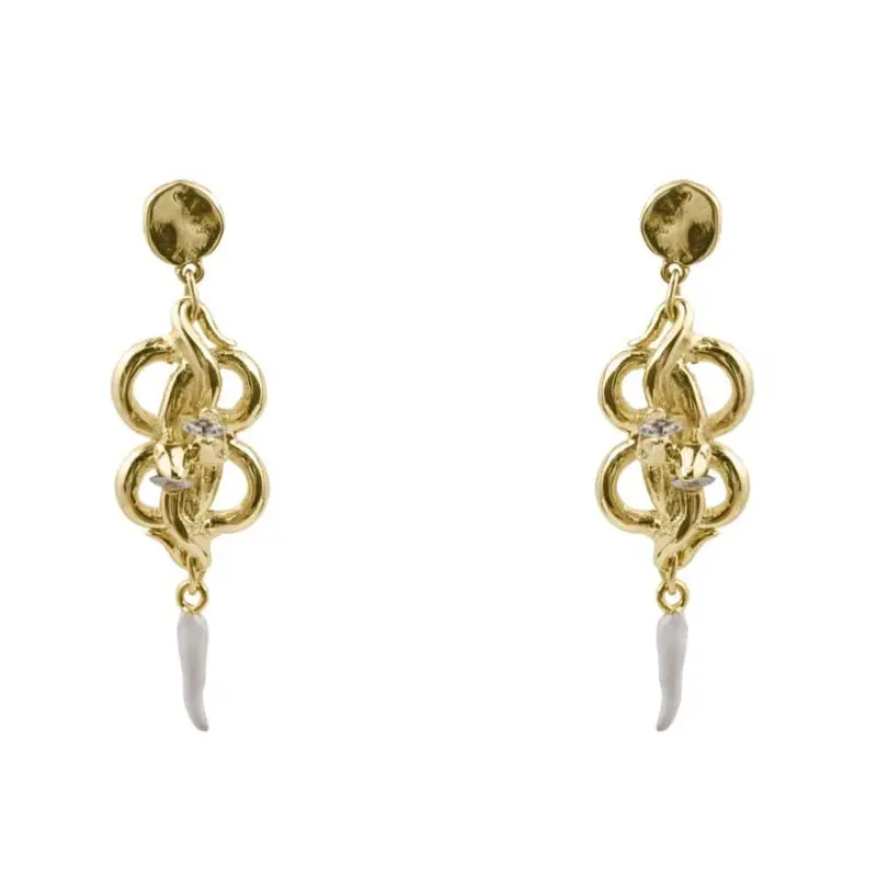 Pendientes egipto marmol morado
