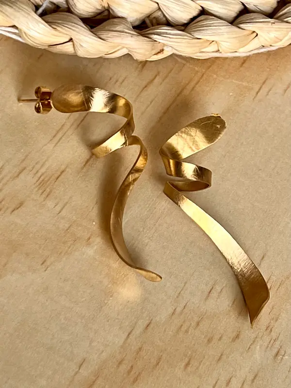 Pendientes Espiral Dorado