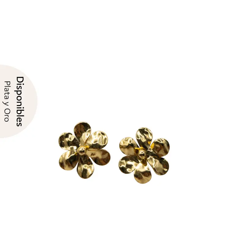 Pendientes Flor acero inoxidable