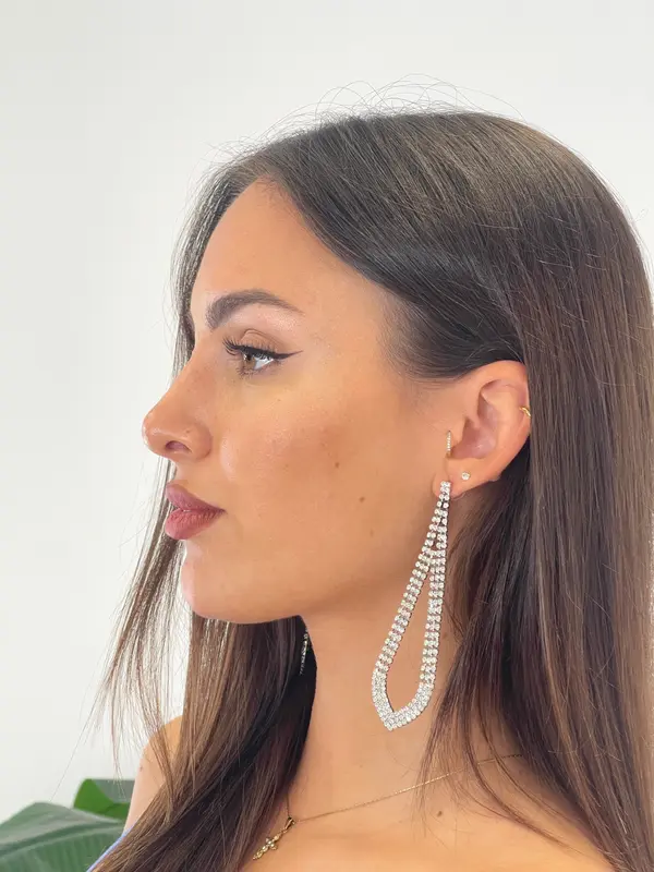Pendientes lagrima pedrería