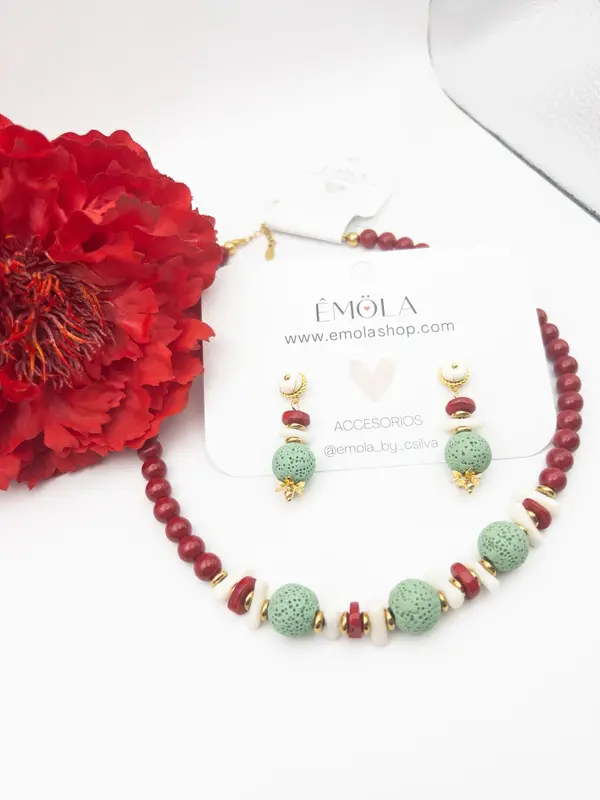 Pendientes Miriam Severino rojo