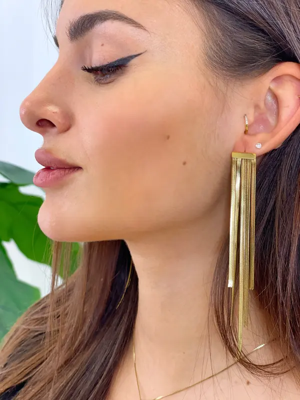 Pendientes tiras cortina
