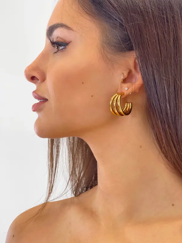 Pendientes triple aros