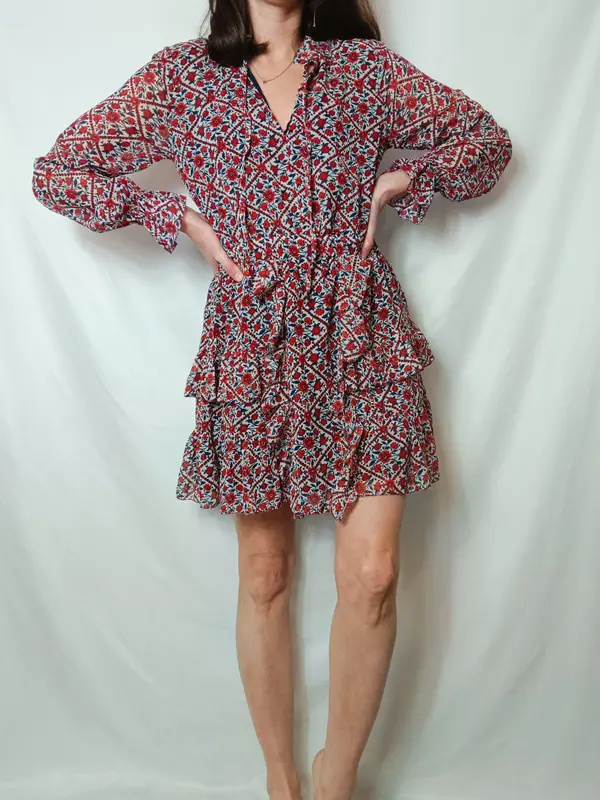 PEPE JEANS. Vestido corto flores T.s
