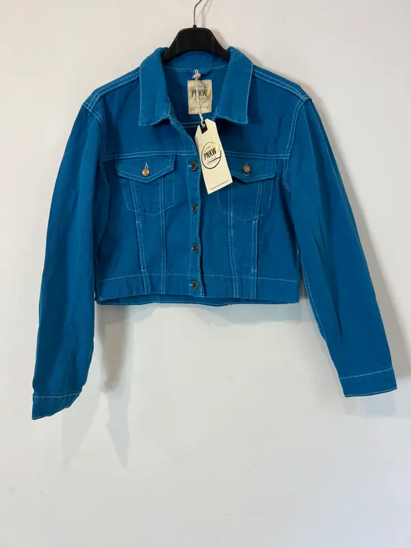 PINK WOMAN. Cazadora denim azul costuras (2 tallas disponibles)