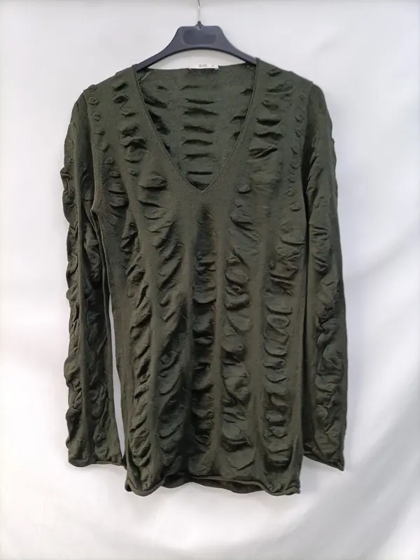 PRADA.Top punto verde textura T.S