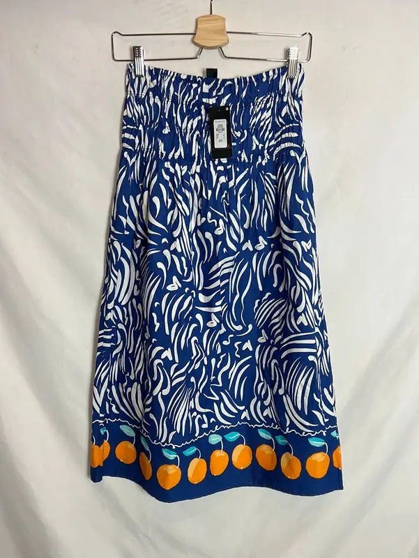 PRIMARK. Falda/vestido azul estampado. T 36