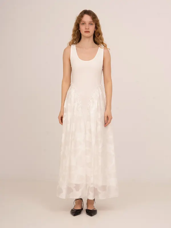 Printworks White Midi Dress
