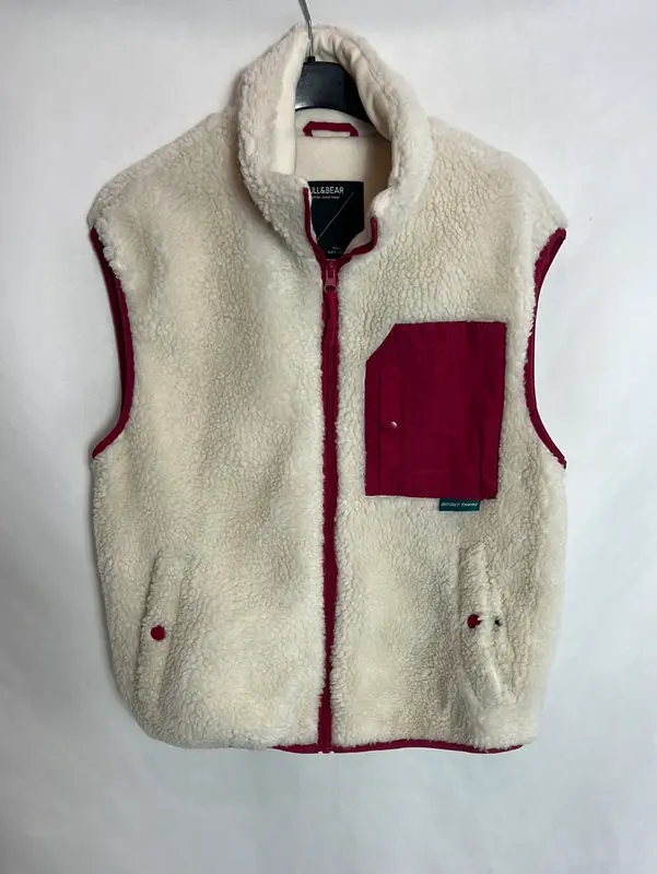 PULL&BEAR . Chaleco polar bicolor. T S