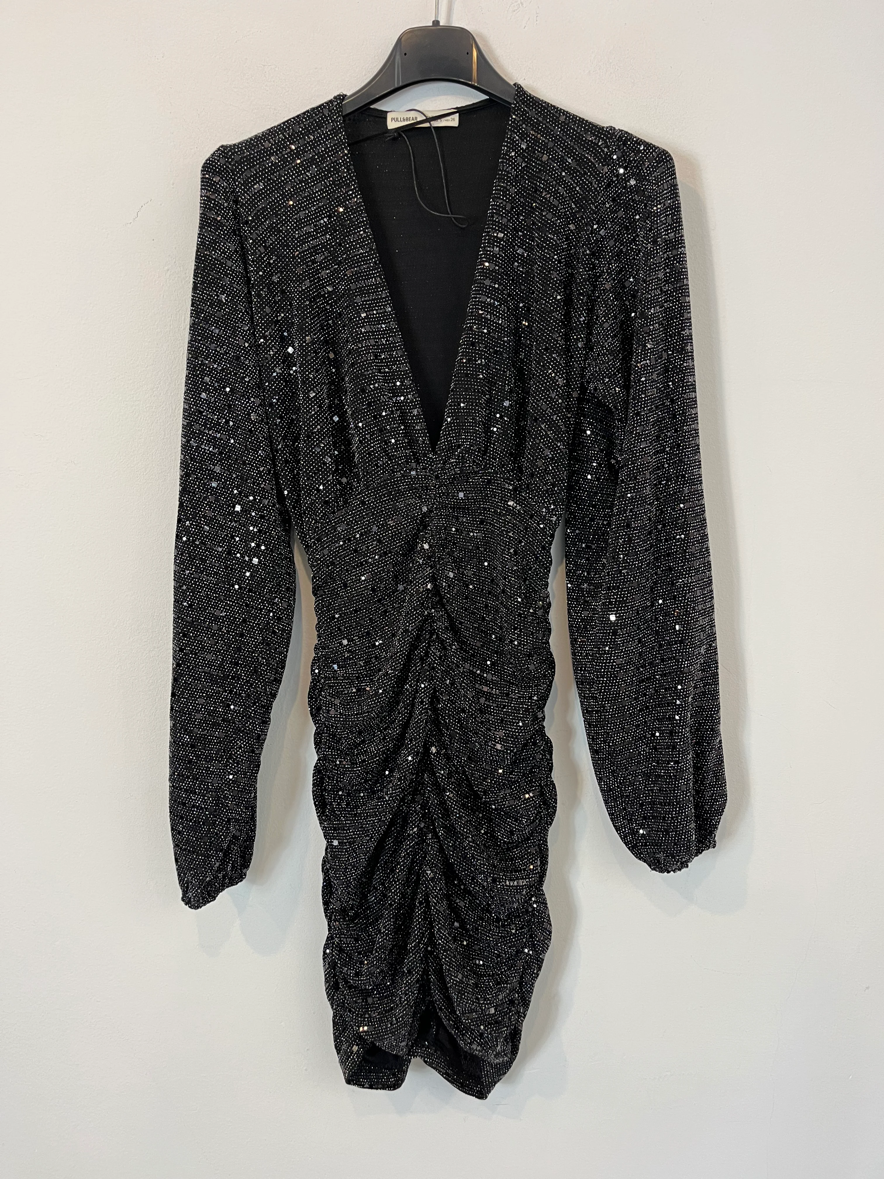 PULL&BEAR. Vestido pedrería elástico. T S