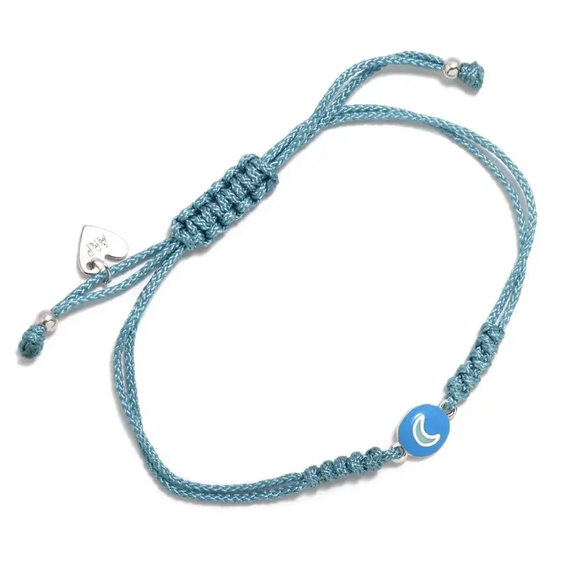PULSERA CORDÓN AZUL LUNA FUN