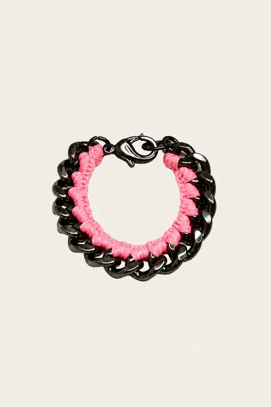 Pulsera de Cadena Neon Pink