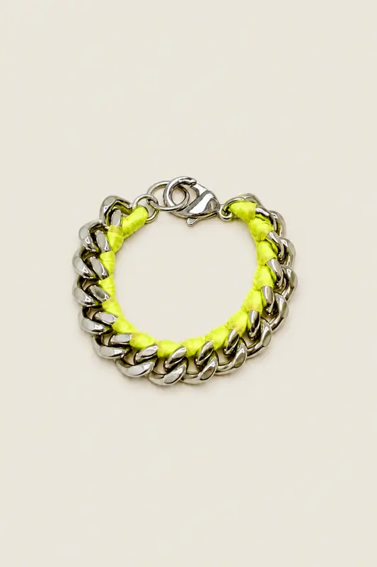 Pulsera De Cadena Neon Yellow
