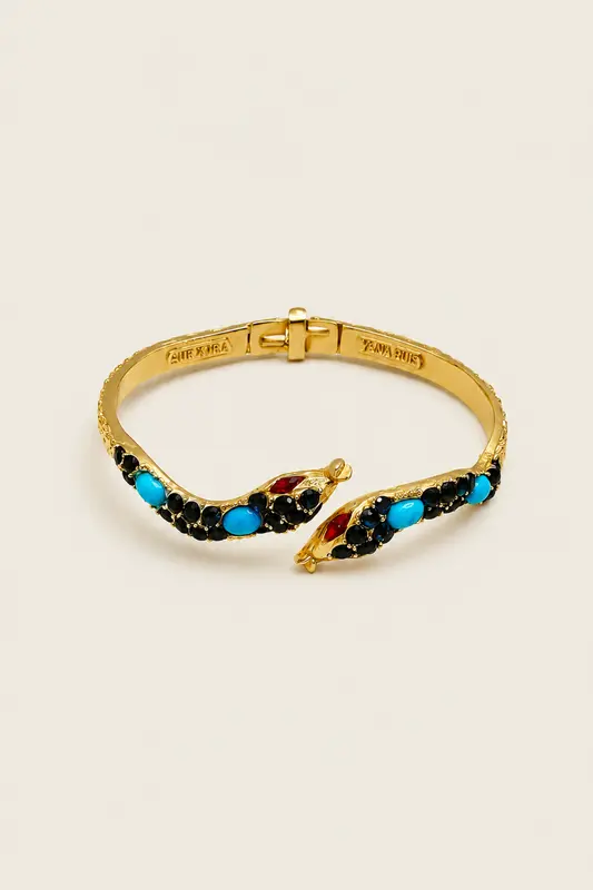 Pulsera De Serpiente En Zafiro