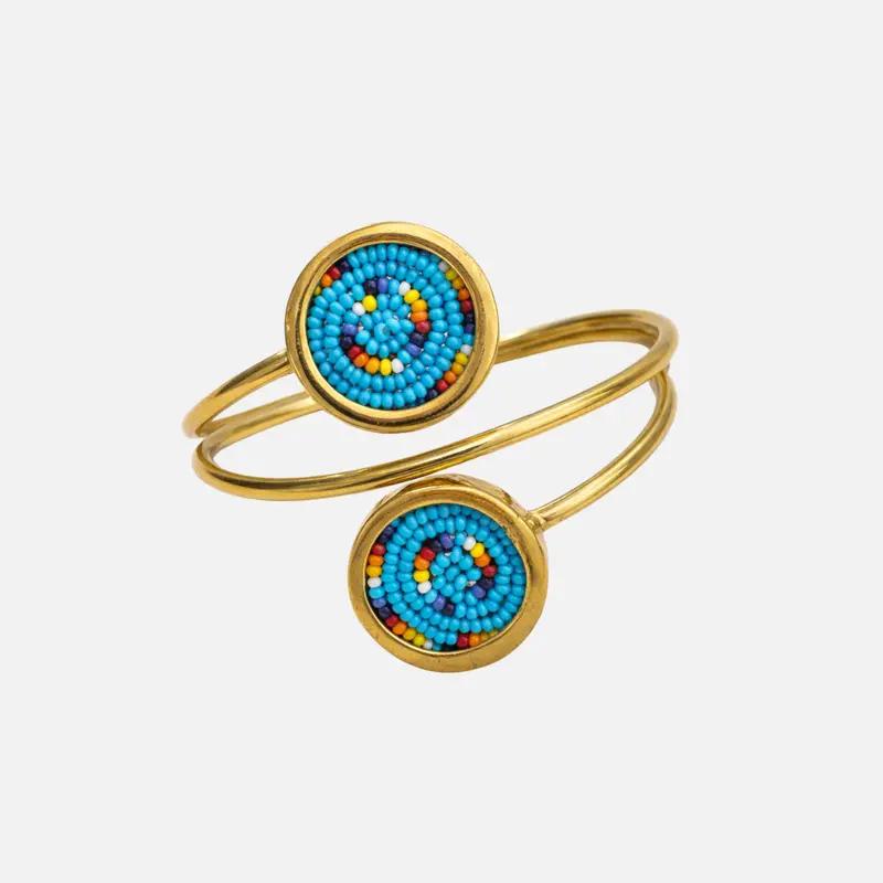 Pulsera doble abalorios