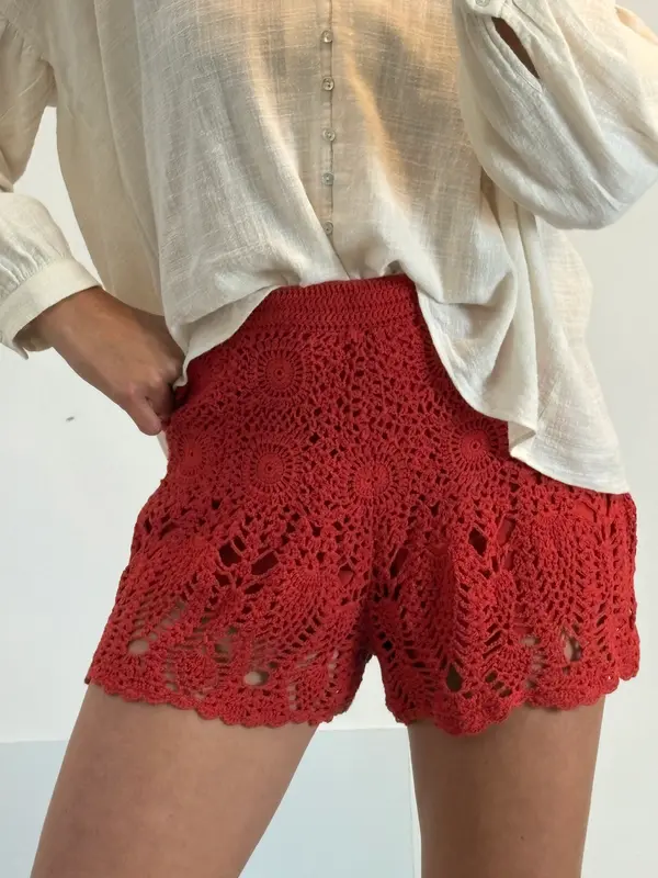 RALPH LAUREN. Bermuda croché teja T M