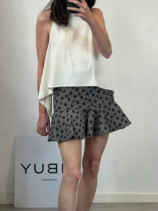 RED VALENTINO. Falda corta estrellas