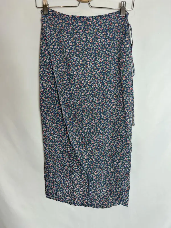 REFORMATION. Falda asimétrica flores midi T XS
