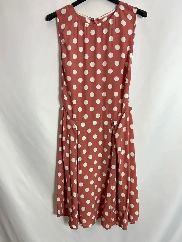 REFORMATION. Vestido seda lunares y aperturas. TXS