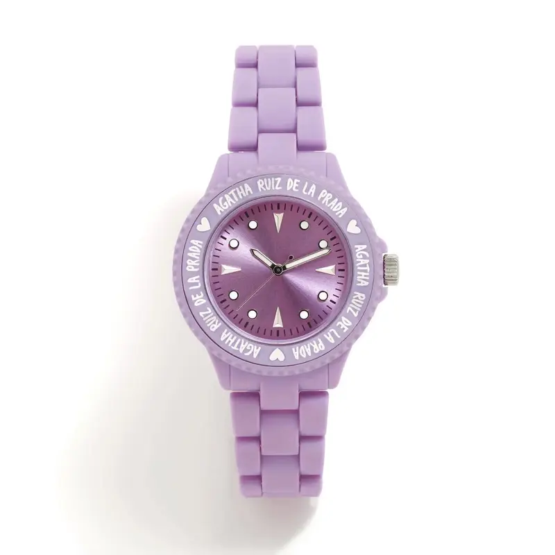 RELOJ PLASTICO MORADO
