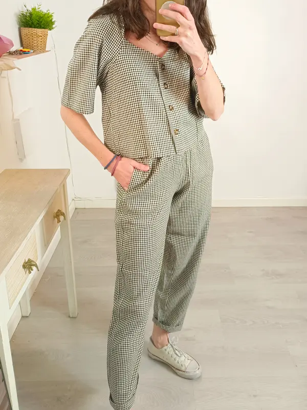 RITA ROW. Total look cuadros vichy T.s