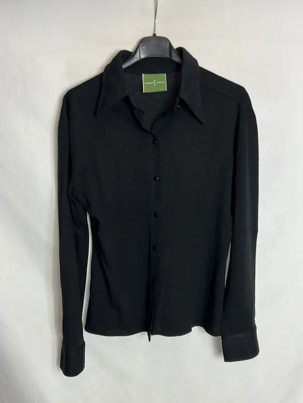 ROBERTO VERINO. Camisa negra lana. T 38